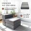 Schlafsessel mit Bettfunktion – Schlafsofa 75 cm breit, faltbare Schlafcouch & Gästematratze für 2, klappbares Sofa Bett – Extra dick 20cm & bequem H3 – Test SEHR GUT Oeko-TEX Standard Klappmatratze