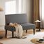 Yaheetech Küchensofa 2-sitzer Sitzbank Polstersofa aus Cordstoff Doppelsofa ohne Armlehnen Stoffsofa Loungesofa fürs Wohnzimmer/Eingangsbereich/Büro, Grau