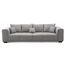 CAVADORE Big Sofa Mavericco inkl. Kissen / XXL-Couch mit tiefen Sitzflächen und modernem Design / 287 x 69 x 108 / Lederoptik grau