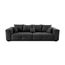 Cavadore Big Sofa Mavericco / XXL Couch im modernen Design / Inklusive Rückenkissen und Zierkissen / 287 x 69 x 108 cm (BxHxT) / Mikrofaser Schwarz