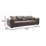 CAVADORE Big Sofa Mavericco inkl. Kissen / XXL-Couch mit tiefen Sitzflächen und modernem Design / 287 x 69 x 108 / Lederoptik braun