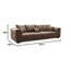 CAVADORE Big Sofa Mavericco inkl. Kissen / XXL-Couch mit tiefen Sitzflächen und modernem Design / 287 x 69 x 108 / Lederoptik cognac
