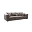 CAVADORE Big Sofa Mavericco inkl. Kissen / XXL-Couch mit tiefen Sitzflächen und modernem Design / 287 x 69 x 108 / Lederoptik braun