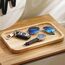 BAM BOO BOX - Badezimmer Tablett aus Bambus, Serviertablett Holz, Kosmetik Tablett Organizer, 28 x 16 x 2 cm