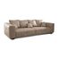 CAVADORE Big Sofa Mavericco / XXL Love Seat im modernen Design in Lederoptik / Inklusive Rückenkissen und Zierkissen / 287 x 69 x 108 cm (BxHxT) / Mikrofaser Beige