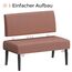 Yaheetech Küchensofa 2-sitzer Sitzbank Polstersofa aus Cordstoff Doppelsofa ohne Armlehnen Stoffsofa Loungesofa fürs Wohnzimmer/Eingangsbereich/Büro, Rosa