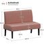 Yaheetech Küchensofa 2-sitzer Sitzbank Polstersofa aus Cordstoff Doppelsofa ohne Armlehnen Stoffsofa Loungesofa fürs Wohnzimmer/Eingangsbereich/Büro, Rosa