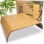 BAM Boo Box Sofatablett aus Bambus - Couch Tablett flexibel - Sofatablett Armlehne - Sofa Tablett Holz - Naturfarbe