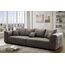 CAVADORE Big Sofa Mavericco inkl. Kissen / XXL-Couch mit tiefen Sitzflächen und modernem Design / 287 x 69 x 108 / Lederoptik braun