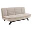 AC Design Furniture Jasper Schlafsofa in Beige, mit 3 Liegepositionen, Moderner 3-Sitzer ohne Armlehne, Gepolstertes Sofa mit Bouclé-Bezug und Schwarzen Beinen, B: 196 x H: 91 x T: 98 cm
