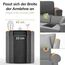BAM BOO BOX Sofatablett aus Bambus - Couch Tablett flexibel - Sofatablett Armlehne - Sofa Tablett Holz - Naturfarbe mit Pad