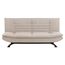 AC Design Furniture Jasper Schlafsofa in Beige, mit 3 Liegepositionen, Moderner 3-Sitzer ohne Armlehne, Gepolstertes Sofa mit Bouclé-Bezug und Schwarzen Beinen, B: 196 x H: 91 x T: 98 cm