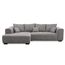 CAVADORE Ecksofa Mavericco inkl. Kissen / XXL-Eckcouch im modernen Design / Longchair links / 285 x 69 x 170 / Lederoptik grau