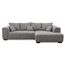 CAVADORE Ecksofa Mavericco inkl. Kissen / XXL-Eckcouch im modernen Design / Longchair rechts / 285 x 69 x 170 / Lederoptik grau