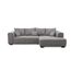 CAVADORE Ecksofa Mavericco inkl. Kissen / XXL-Eckcouch im modernen Design / Longchair rechts / 285 x 69 x 170 / Lederoptik grau