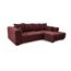 Cavadore Ecksofa Mavericco / XXL Eckcouch Inkl. Rückenkissen und Zierkissen / Longchair rechts / Industrial Style / 285 x 69 x 170 (BxHxT) / Mikrofaser Rot (bordeaux)