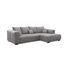 CAVADORE Ecksofa Mavericco inkl. Kissen / XXL-Eckcouch im modernen Design / Longchair rechts / 285 x 69 x 170 / Lederoptik grau