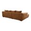 Cavadore Ecksofa Mavericco / XXL Eckcouch Inkl. Rückenkissen und Zierkissen / Longchair links / Industrial Style / 285 x 69 x 170 (BxHxT) / Mikrofaser Cognac