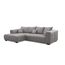 CAVADORE Ecksofa Mavericco inkl. Kissen / XXL-Eckcouch im modernen Design / Longchair links / 285 x 69 x 170 / Lederoptik grau
