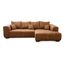 Cavadore Ecksofa Mavericco / XXL Eckcouch Inkl. Rückenkissen und Zierkissen / Longchair rechts / Industrial Style / 285 x 69 x 170 (BxHxT) / Mikrofaser Cognac