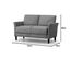Zinus Sofa/Kleine gewebte Polstercouch / 136x88x79 / Soft-grau, EU-SF-B5432G