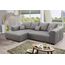 CAVADORE Ecksofa Mavericco inkl. Kissen / XXL-Eckcouch im modernen Design / Longchair links / 285 x 69 x 170 / Lederoptik grau