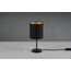 Reality Leuchten Tischleuchte Jerry R50491080, Metall Schwarz matt, Stoffschirm schwarz/goldfarbig, exkl. 1x E14
