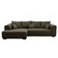 CAVADORE Ecksofa Mavericco inkl. Kissen / XXL-Eckcouch im modernen Design / Longchair links / 285 x 69 x 170 / Lederoptik dunkelgrün