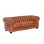 Woodkings® Chesterfield Sofa 3-Sitzer Vintage Echtleder Couch Bürosofa Polstermöbel 3 Sitzer antik Designsofa Federkern Unikat Herrenzimmer englisches Leder Stilsofa Clubsofa (Cracker braun)