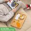 GEHE Bamboo Couch Arm Table, Stable Sofa Arm Tray for Wide Couches Arm, Foldable Sofa Armrest Tray for Food/Drinks/Snacks/Phone/Remote Control, Sofa Armrest Clip Table for Small Spaces