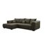 CAVADORE Ecksofa Mavericco inkl. Kissen / XXL-Eckcouch im modernen Design / Longchair links / 285 x 69 x 170 / Lederoptik dunkelgrün