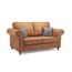 Honeypot – Sofa – Oakland – Kunstleder – 3 + 2 Sitzer Sofa mit Kissen, Sessel, Wildleder, Hellbraun, Kunstleder (Hellbraun, 2-Sitzer)