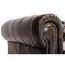 Woodkings® Chesterfield Sofa 3-Sitzer Vintage Echtleder Couch Bürosofa Polstermöbel 3 Sitzer antik Designsofa Federkern Unikat Herrenzimmer englisches Leder Stilsofa Clubsofa (antik braun)