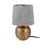 Reality Leuchten Tischleuchte Sophia R50821011, Keramik goldfarbig, Samtschirm grau oder goldfarbig, exkl. 1x E14, 16 cm