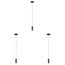 Trio Leuchten Pendelleuchte Marley 312400132, Metall Schwarz matt, Pendel 1-flammig, exkl. 1 x GU10 (Packung mit 3)