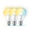 WiZ Smart LED A60 Bulb, Warm to Cool White, E27-Sockel, 60W, 806 Lumen, dimmbar, funktioniert mit Alexa, Google Assistant, und Apple HomeKit, 3er Pack