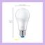 WiZ Warm White LED Lampen E27 2er Pack (806 lm), 60 W Lampen mit warmweißem dimmbarem Licht, smarte Lichtsteuerung über WLAN per Stimme/App