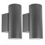Klighten 2 Stück Aussenleuchte Aussenlampe Wand, GU10 Aluminium Up Down Außenwandleuchten, Wasserdichte IP65 Wandlampe Außen Wandleuchte Aussen für Garten Terrasse, ohne Leuchtmittel, Dunkelgrau