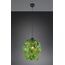Reality Leuchten Pendelleuchte Leavy R10461915, Metall Schwarz matt, Blätter Kunststoff grün, exkl. 1x E27