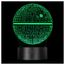ZNZ 3D Lampe, LED Illusion Led Nachtlicht, 16 Farbwechsel 3 Modell mit Remote & Smart Touch Lampe Weihnachts Geschenke für Kinder Männer Frauen (6-Death Star)