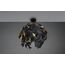 Reality Leuchten Deckenleuchte Leavy R60461032, Metall schwarz, Schirm Kunststoff schwarz/goldfarbig, exkl. 1x E27