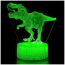 ZNZ 3D Lampe, LED Illusion Nachtlicht, 16 Farbwechsel 4 Models mit Remote & Smart Touch Stimmungslichter, Nachttischlampe Dinosaurier Geschenke für Männer Mädchen Jungen Kinder