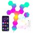 MeRGBW-Home 12 Pcs Hexagon LED Panels, Sechseck Gaming Deko LED Wandleuchte, Musik Sync, APP-Kontrolle, Fernbedienungen, Sechseck Waben Wall Lights Gaming Zubehör Hexa Lampe Smart Zuhause Wand Deko