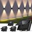 Talwei Solar Wandleuchte Aussen Up and Down Leuchten Solarleuchte für Außen Warmweiß Led Beleuchtung Wasserdichte Wandleuchte Wand kabellos Wasserdichte Zaun (4, 4 LEDs)