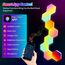 MeRGBW-Home 8 Pcs Hexagon LED Panels, Sechseck Gaming Deko LED Wandleuchte, Musik Sync, APP-Kontrolle, Fernbedienungen, Sechseck Waben Wall Lights Gaming Zubehör Hexa Lampe Smart Zuhause Wand Deko