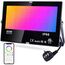 DUSKTEC LED Strahler Außen RGB, Außenstrahler Bunt 80W Smart, Flutlicht Dimmbar Warmweiß Innen, Flutlichtstrahler Outdoor Bluetooth mit Stecker Farbwechsel, Baumstrahler IP66 Wasserdicht für Garten