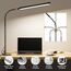 SKYLEO Schreibtischlampe LED – Schreibtischlampe klemmbar 1300LM – Flexibler Schwanenhals – 5 Farbmodi x 11 Helligkeitsstufen – Timmer und Speicherfunktion – 12W Desk Lamp – Schwarz