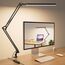 SKYLEO Schreibtischlampe LED – Schreibtischlampe klemmbar 1300LM – 5 Farbmodi x 11 Helligkeitsstufen – Verstellbarer Schwenkarm – Timmer und Speicherfunktion – 12W Desk Lamp – Schwarz