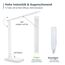 Lepro Schreibtischlampe, LED Tischlampe Dimmbar, Nachttischlampe 800LM 3 Farben und 5 Helligkeitsstufen, Tageslichtlampe Augenschutz, Tischleuchte, Schreibtisch Lampe für Kinder, Büro, Weiß