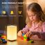 Auxmir Nachttischlampe Nachtlicht Touch Dimmbar, 4000mAh Aufladbar Stilllicht Baby mit 256 RGB Farben 4 Modi, LED Tischlampe Kabellos mit Fernbedienung & Timing Funktion, Lampe für Deko Schlafzimmer